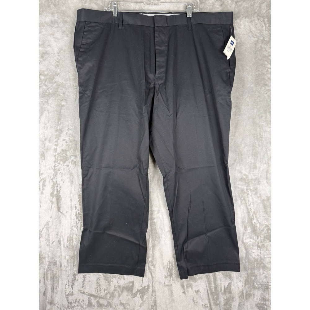 GAP Khakis Tailored Mens Black Flat‎ Front Dress Pants Size 44x30